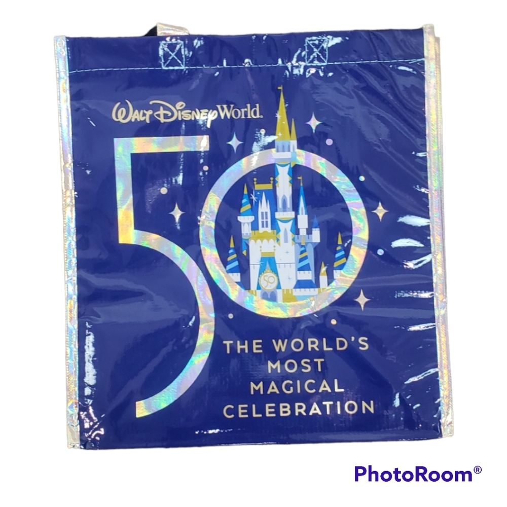 🎄Walt Disney World 50th Anniversary Reusable Medium Tote Bag NEW